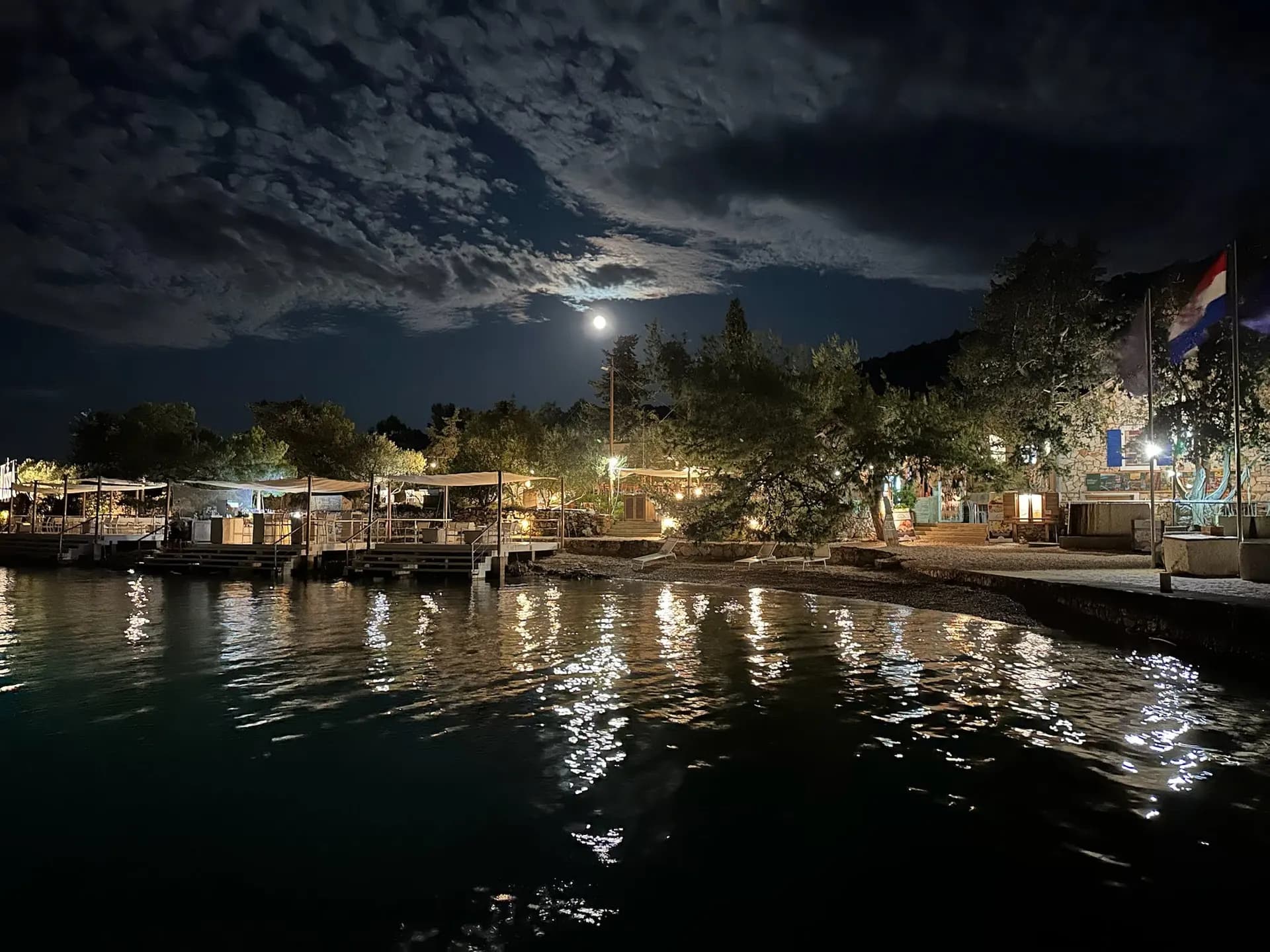 A moonlit bay accessible only by sea
